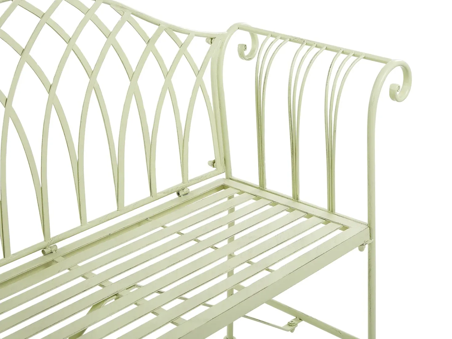 Panchina da giardino MILAZZO 130 cm Metallo Verde chiaro