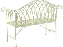 Panchina da giardino MILAZZO 130 cm Metallo Verde chiaro