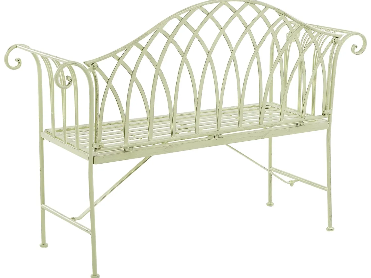 Panchina da giardino MILAZZO 130 cm Metallo Verde chiaro