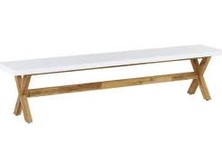Panchina da giardino OLBIA 200 cm Cemento Bianco