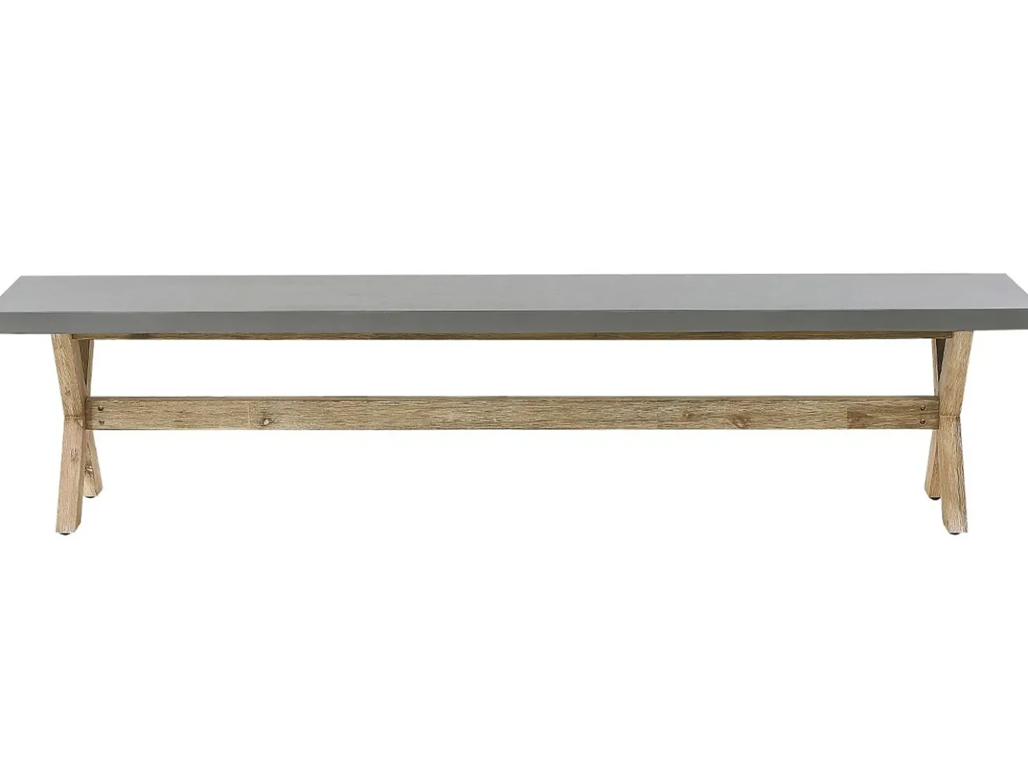 Panchina da giardino OLBIA 200 cm Cemento Grigio