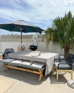 Panchina da giardino OLBIA 200 cm Cemento Grigio