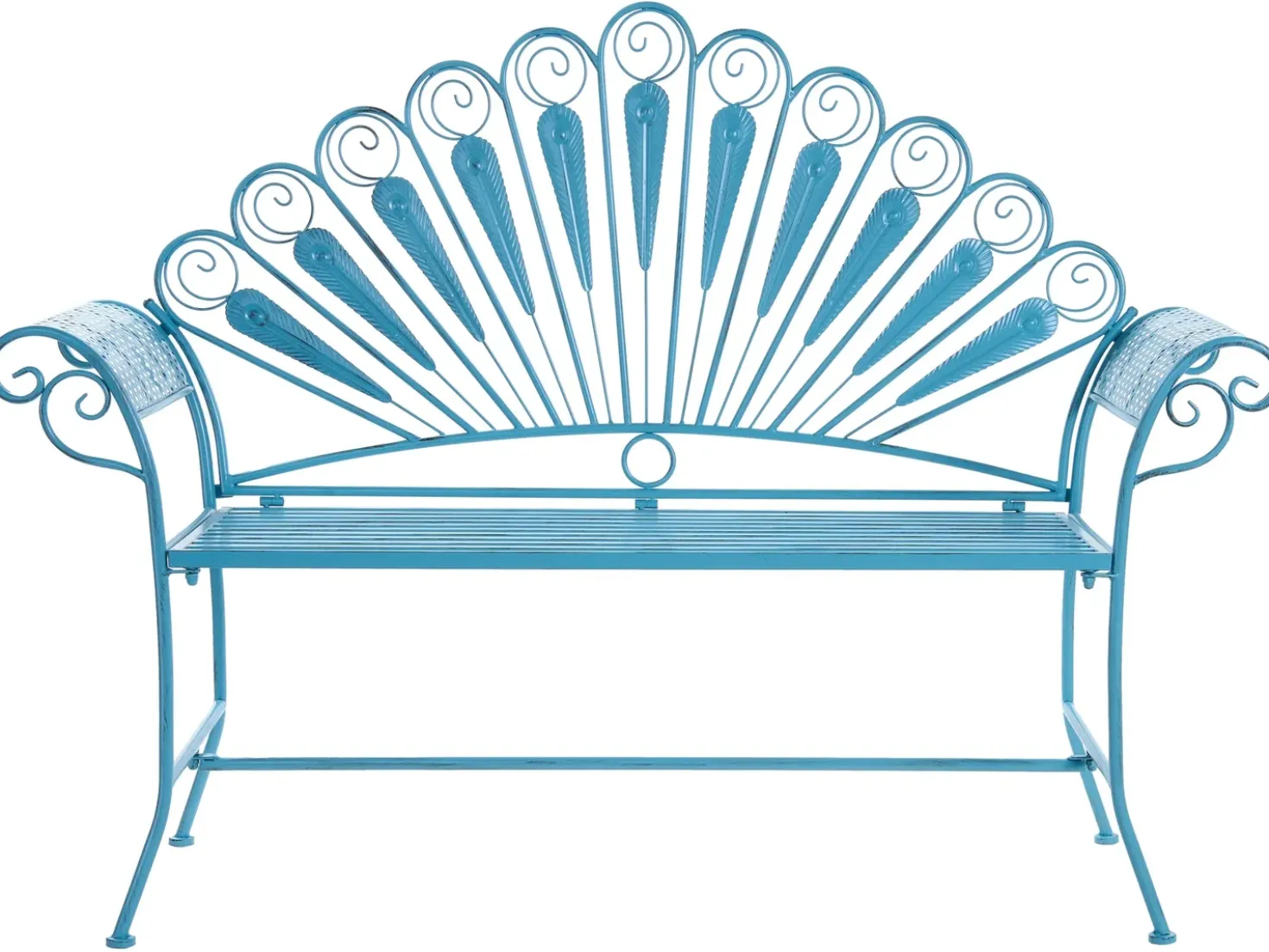 Panchina da giardino PAVIA 146 cm Metallo Blu