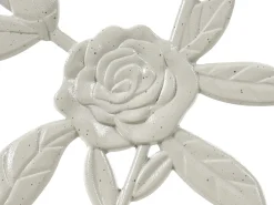 Panchina da giardino PIURA 88 cm Metallo Bianco