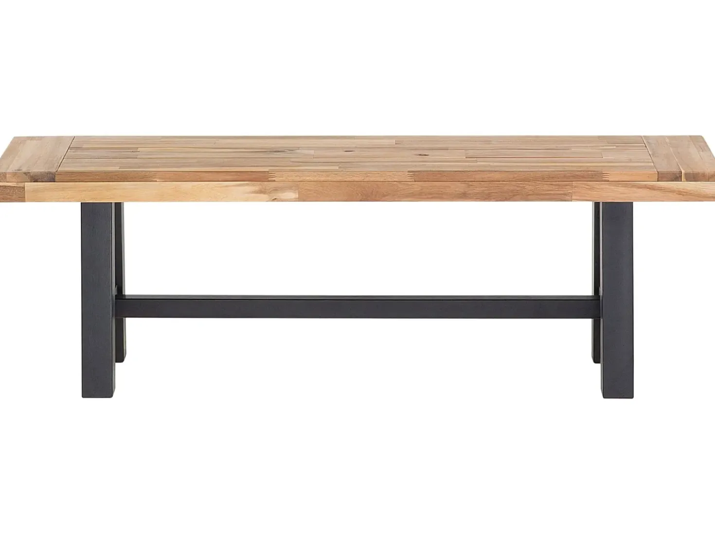 Panchina da giardino SCANIA 140 cm Legno d'acacia Nero
