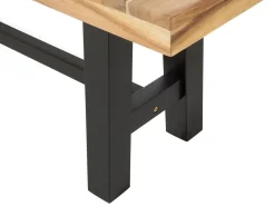Panchina da giardino SCANIA 140 cm Legno d'acacia Nero