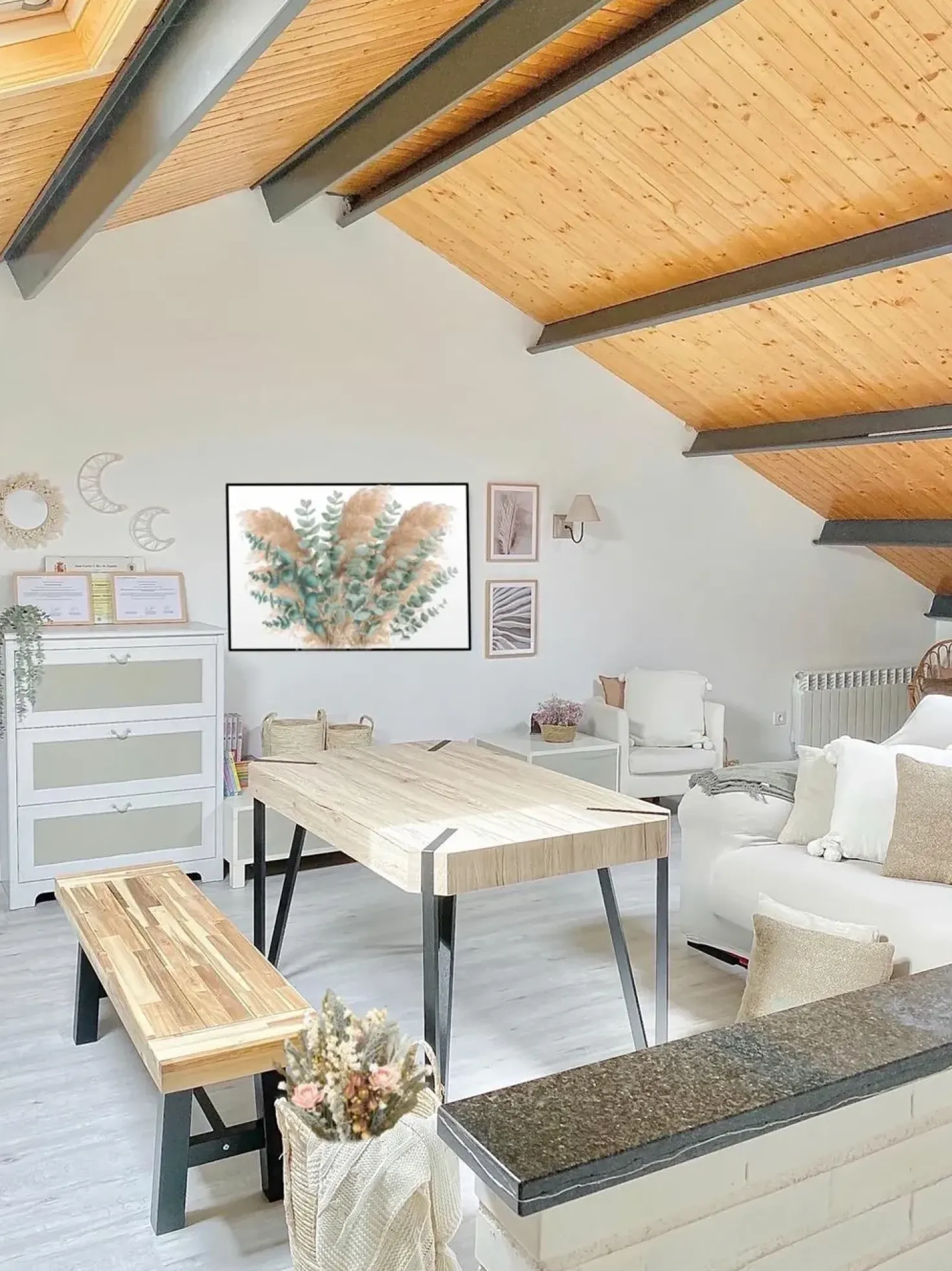 Panchina da giardino SCANIA 140 cm Legno d'acacia Nero