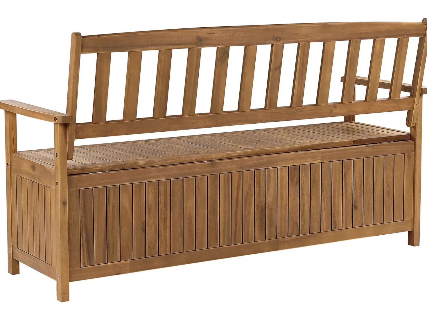 Panchina da giardino SOVANA 160 cm con contenitore Legno d'acacia Marrone