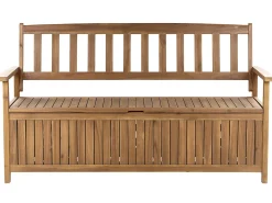 Panchina da giardino SOVANA 160 cm con contenitore Legno d'acacia Marrone