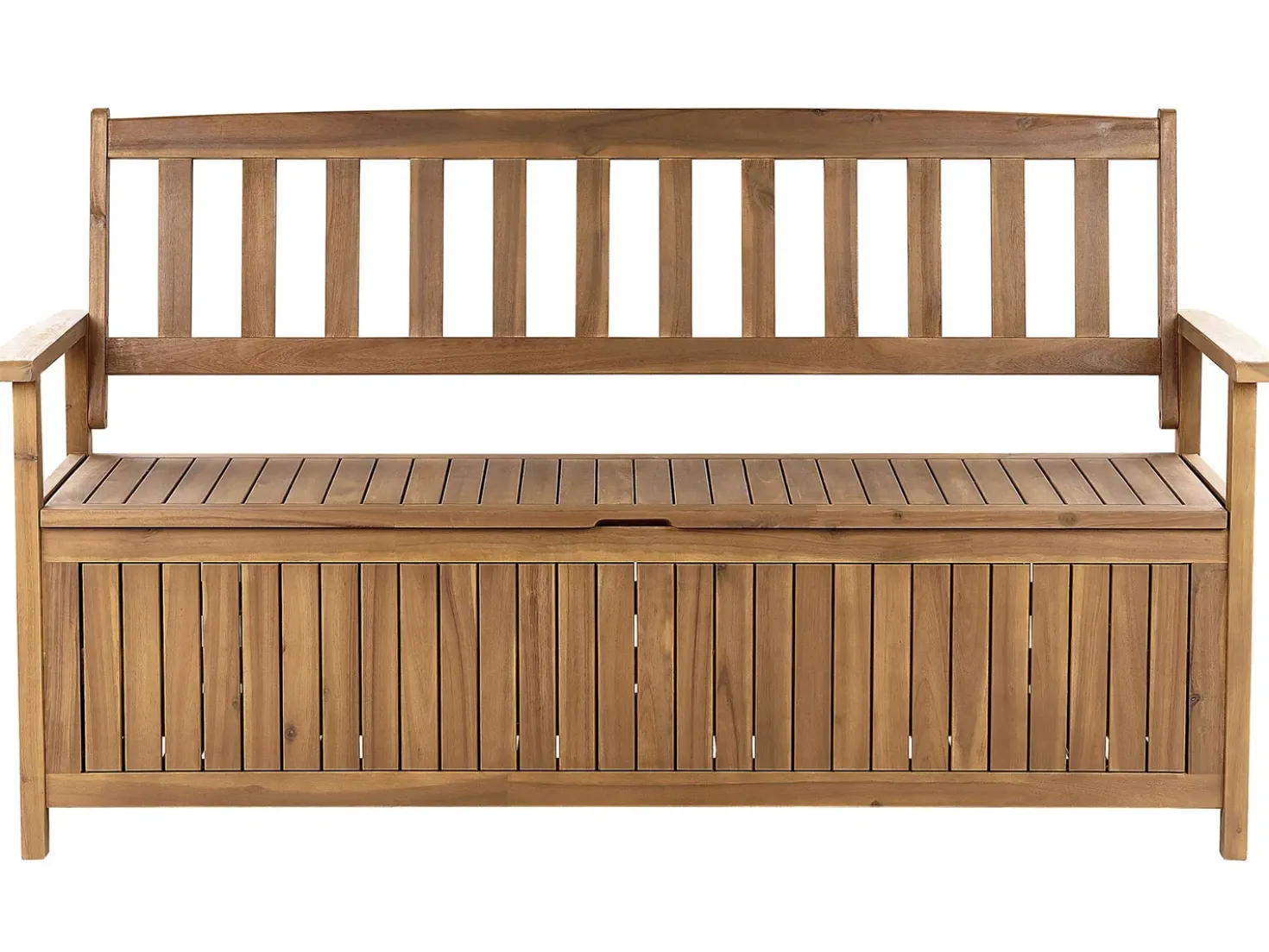 Panchina da giardino SOVANA 160 cm con contenitore Legno d'acacia Marrone