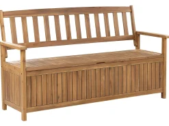 Panchina da giardino SOVANA 160 cm con contenitore Legno d'acacia Marrone