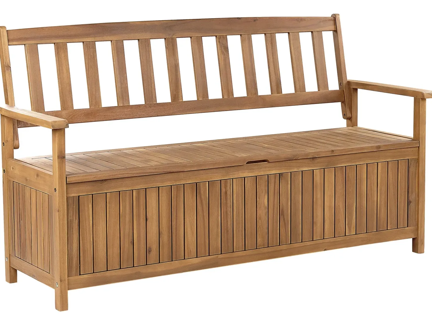 Panchina da giardino SOVANA 160 cm con contenitore Legno d'acacia Marrone