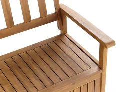 Panchina da giardino SOVANA 160 cm con contenitore Legno d'acacia Marrone