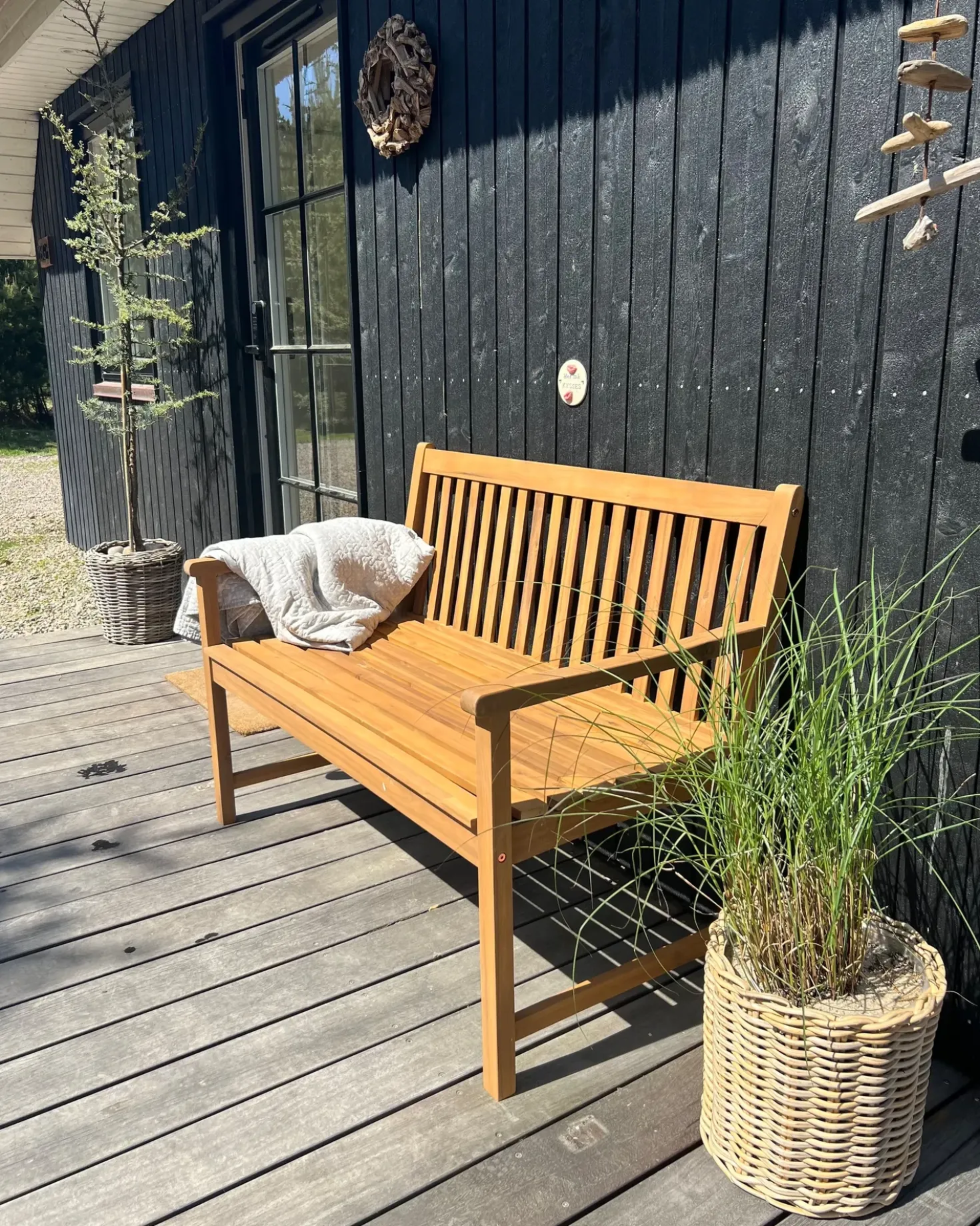 Panchina da giardino VIVARA 120 cm Legno di acacia certificato Marrone chiaro