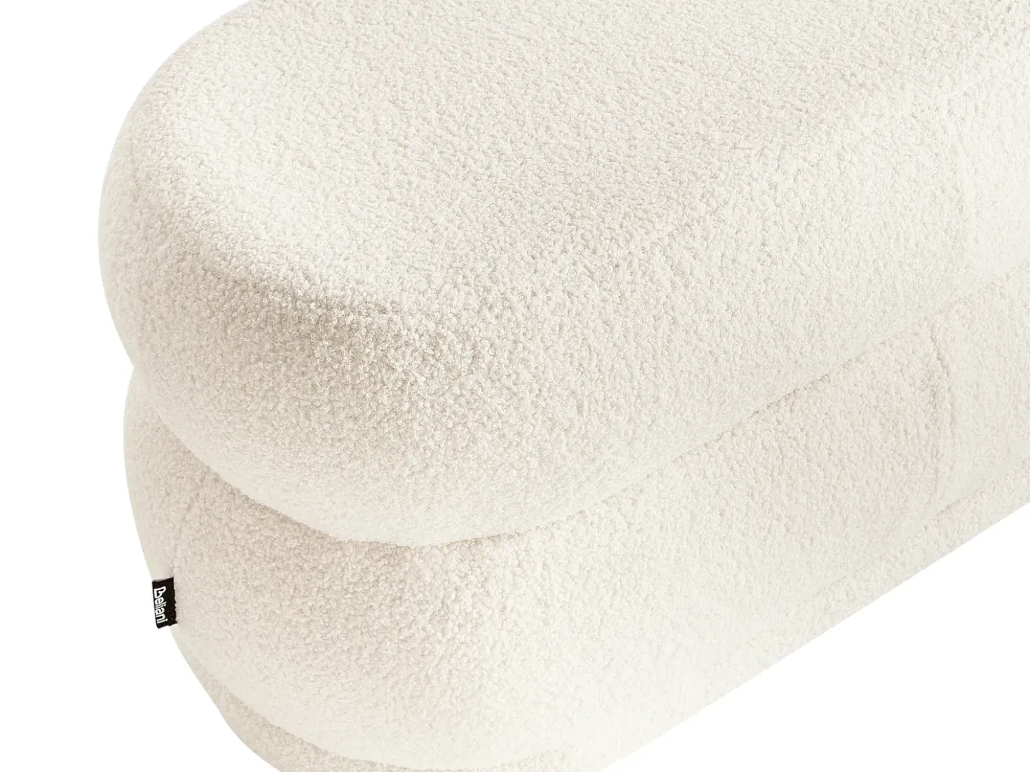 Panchina ELLENDALE Bouclé Bianco sporco