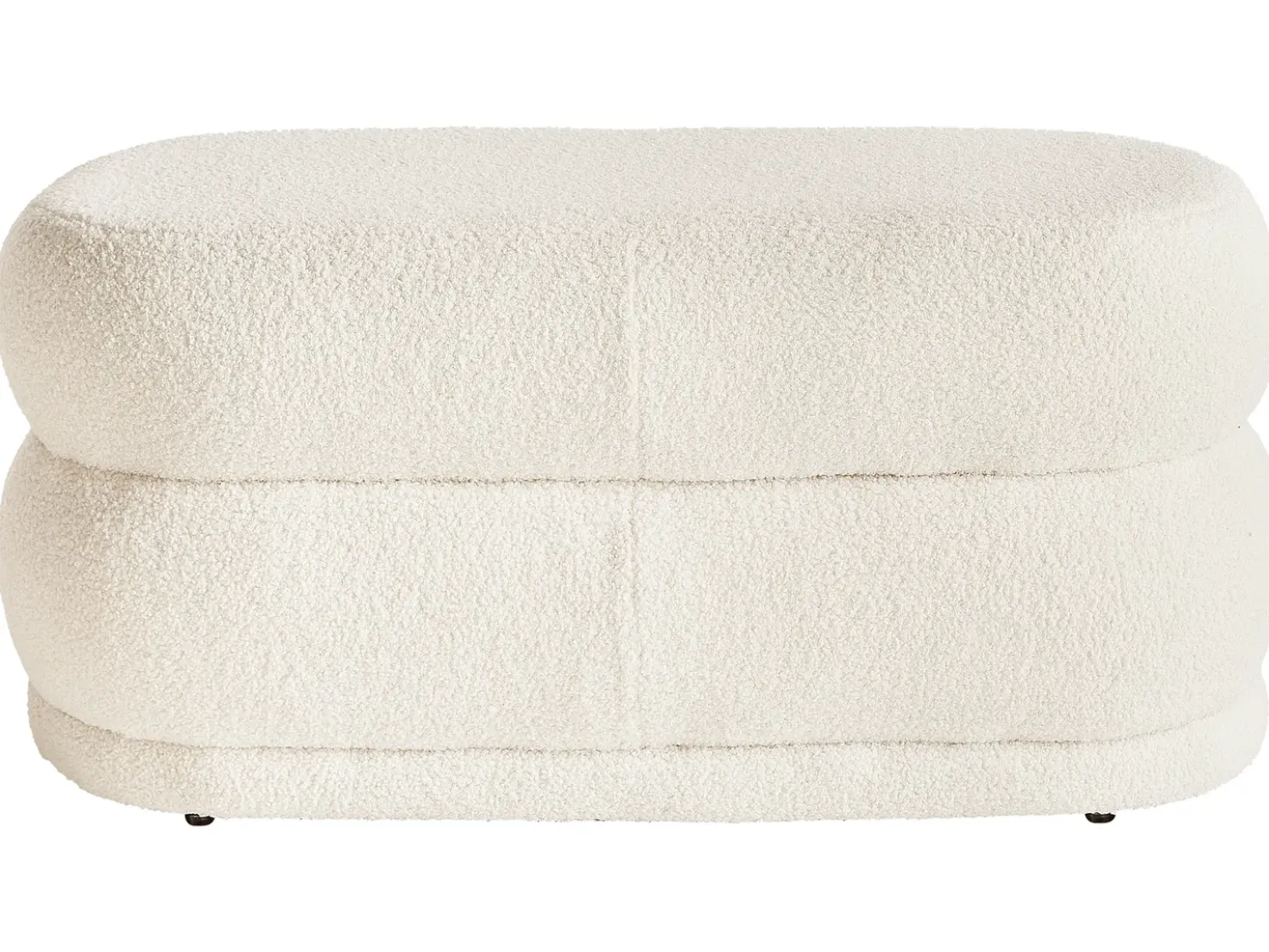 Panchina ELLENDALE Bouclé Bianco sporco