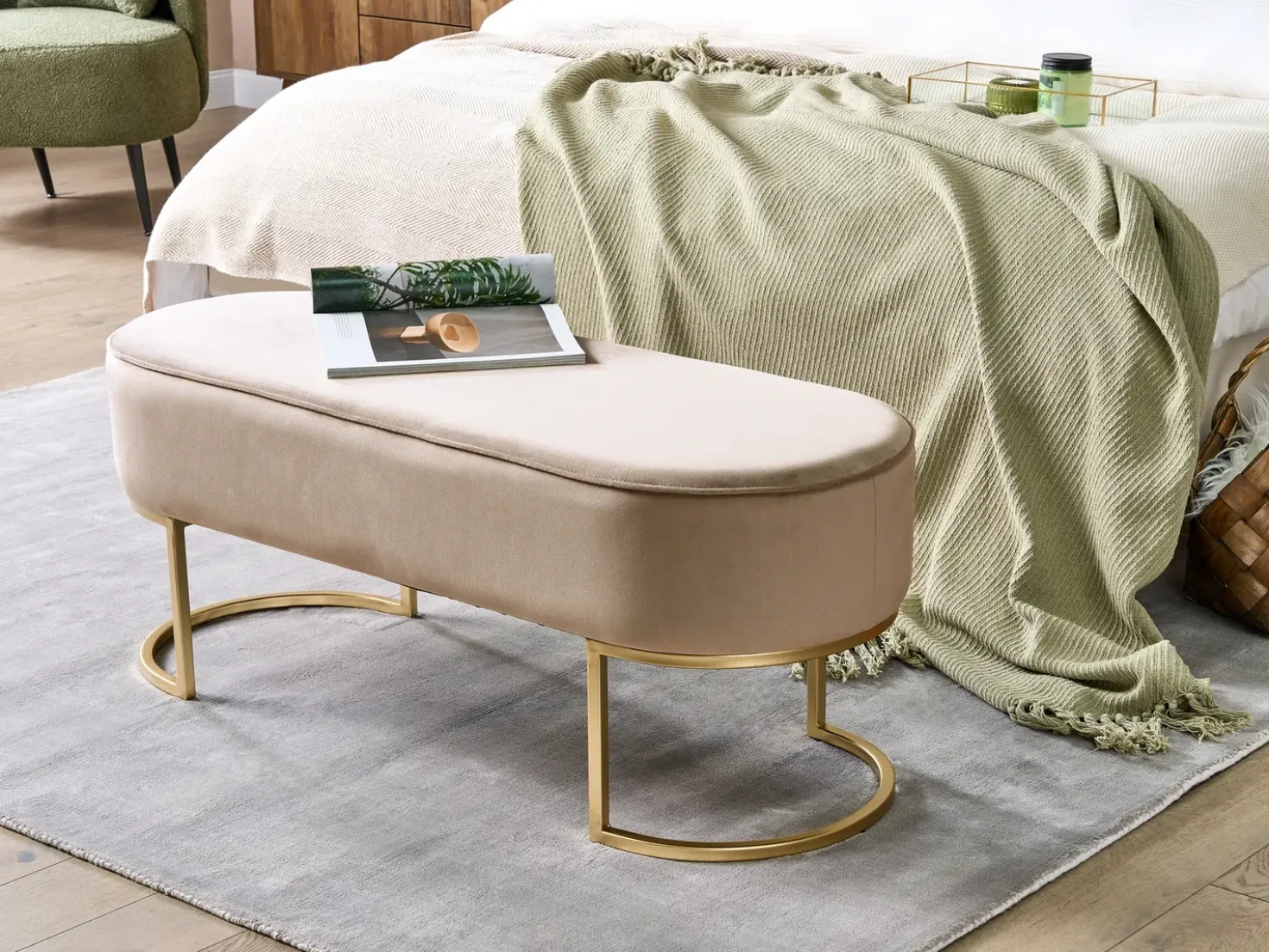 Panchina MILRY Velluto Beige