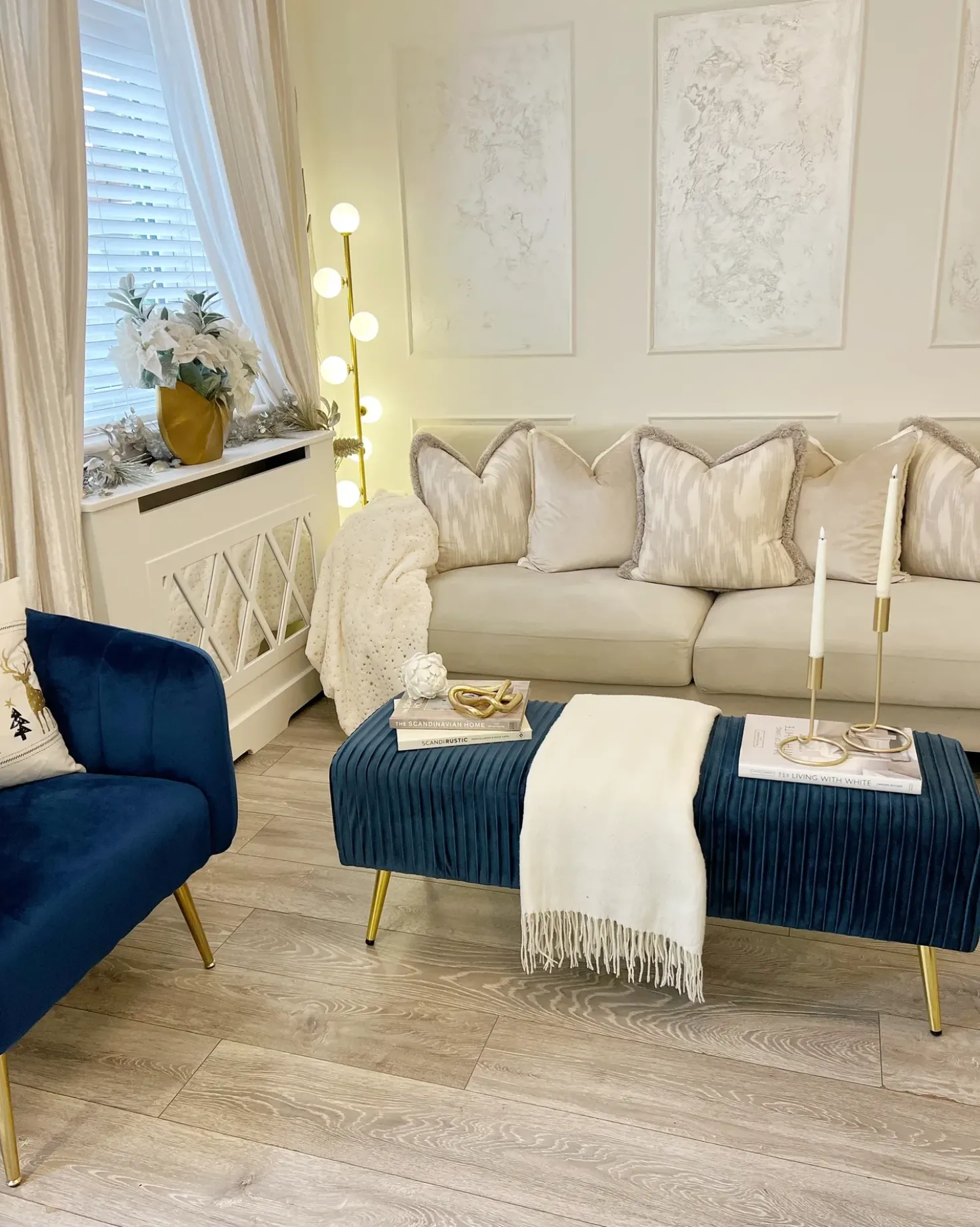 Panchina PATERSON Velluto Blu