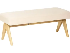 Panchina TAMRE Bouclé Bianco sporco/Marrone chiaro