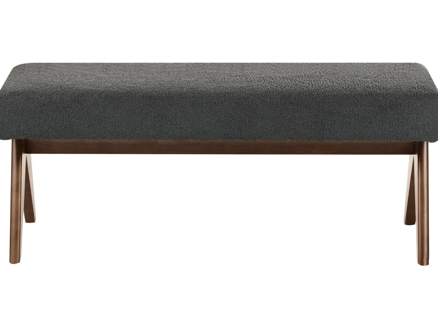Panchina TAMRE Bouclé Nero/Marrone scuro