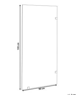 Parete doccia MAHUIDA 90 x 195 cm Trasparente