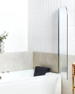 Parete doccia per vasca LAPAN 140 x 80 cm Argento