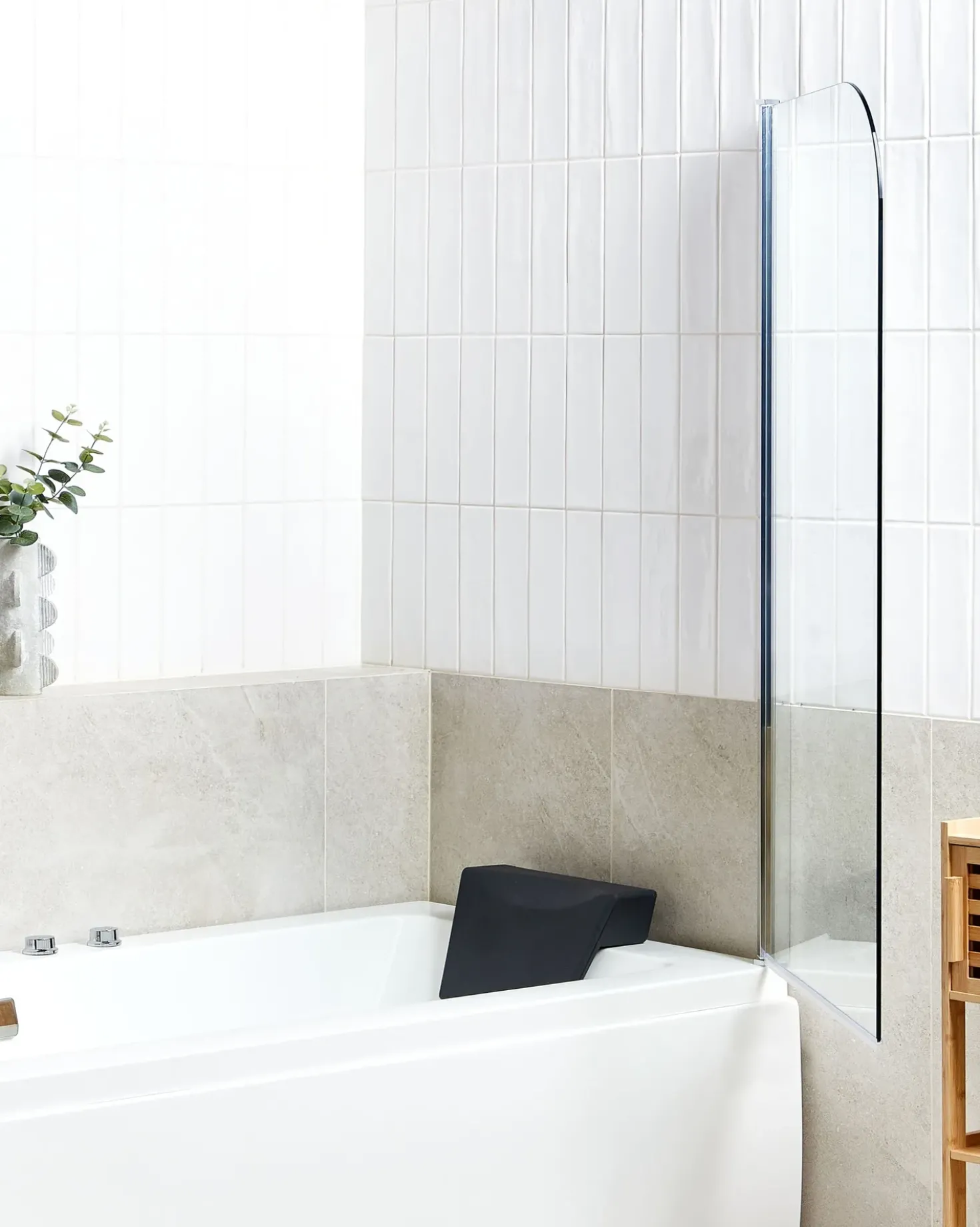 Parete doccia per vasca LAPAN 140 x 80 cm Argento