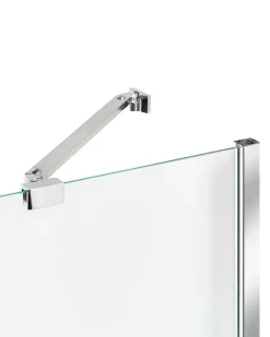 Parete doccia per vasca TUAPI 140 x 120 cm Argento