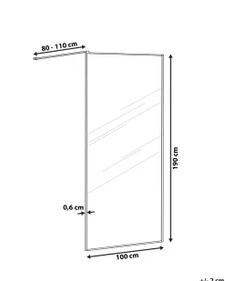 Parete doccia WASPAM 100 x 190 cm Nero