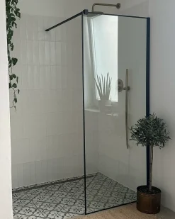 Parete doccia WASPAM 100 x 190 cm Nero