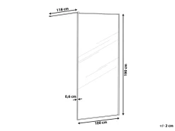 Parete doccia WASPAM II 100 x 190 cm Nero