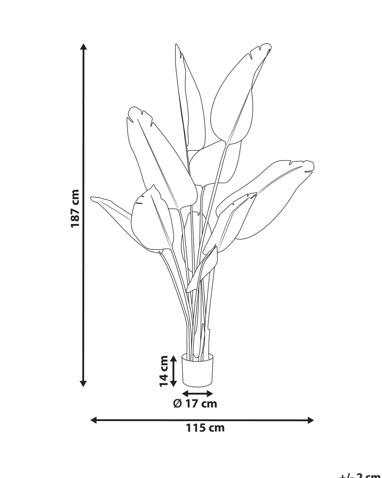 Pianta artificiale BANANA TREE 187 cm Verde