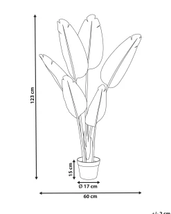 Pianta artificiale BANANA TREE 123 cm Oro