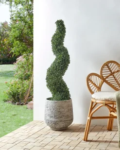 Pianta artificiale BOXWOOD SPIRAL TREE 120 cm Verde