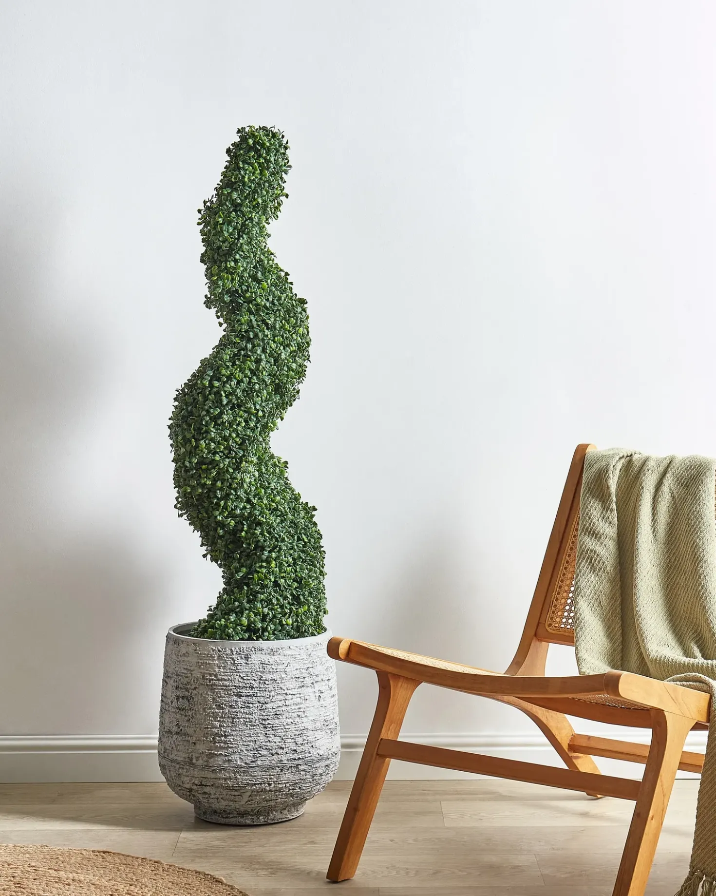 Pianta artificiale BOXWOOD SPIRAL TREE 120 cm Verde
