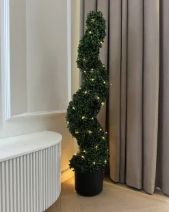 Pianta artificiale BOXWOOD SPIRAL TREE 120 cm Verde