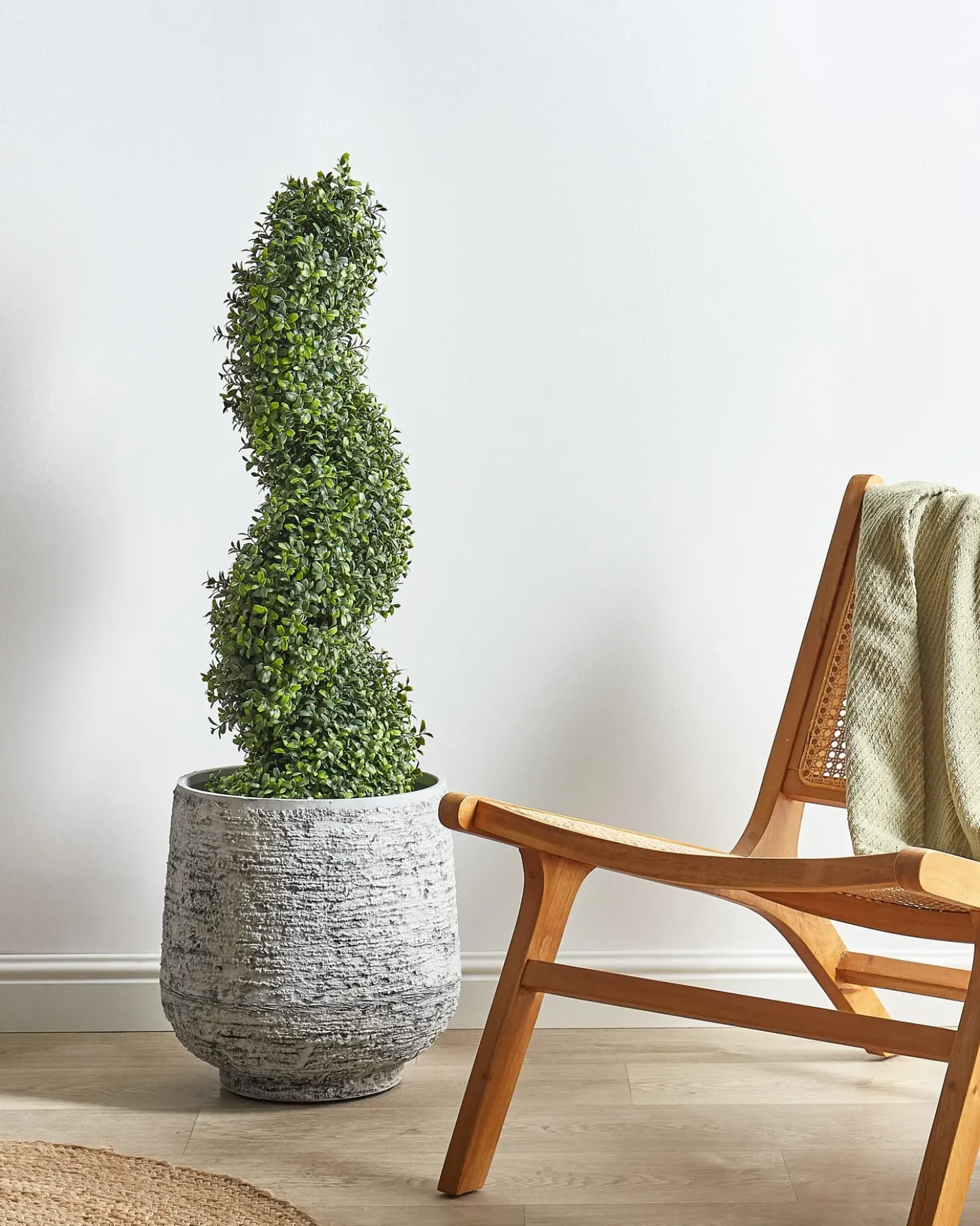 Pianta artificiale BUXUS SPIRAL TREE 98 cm Verde