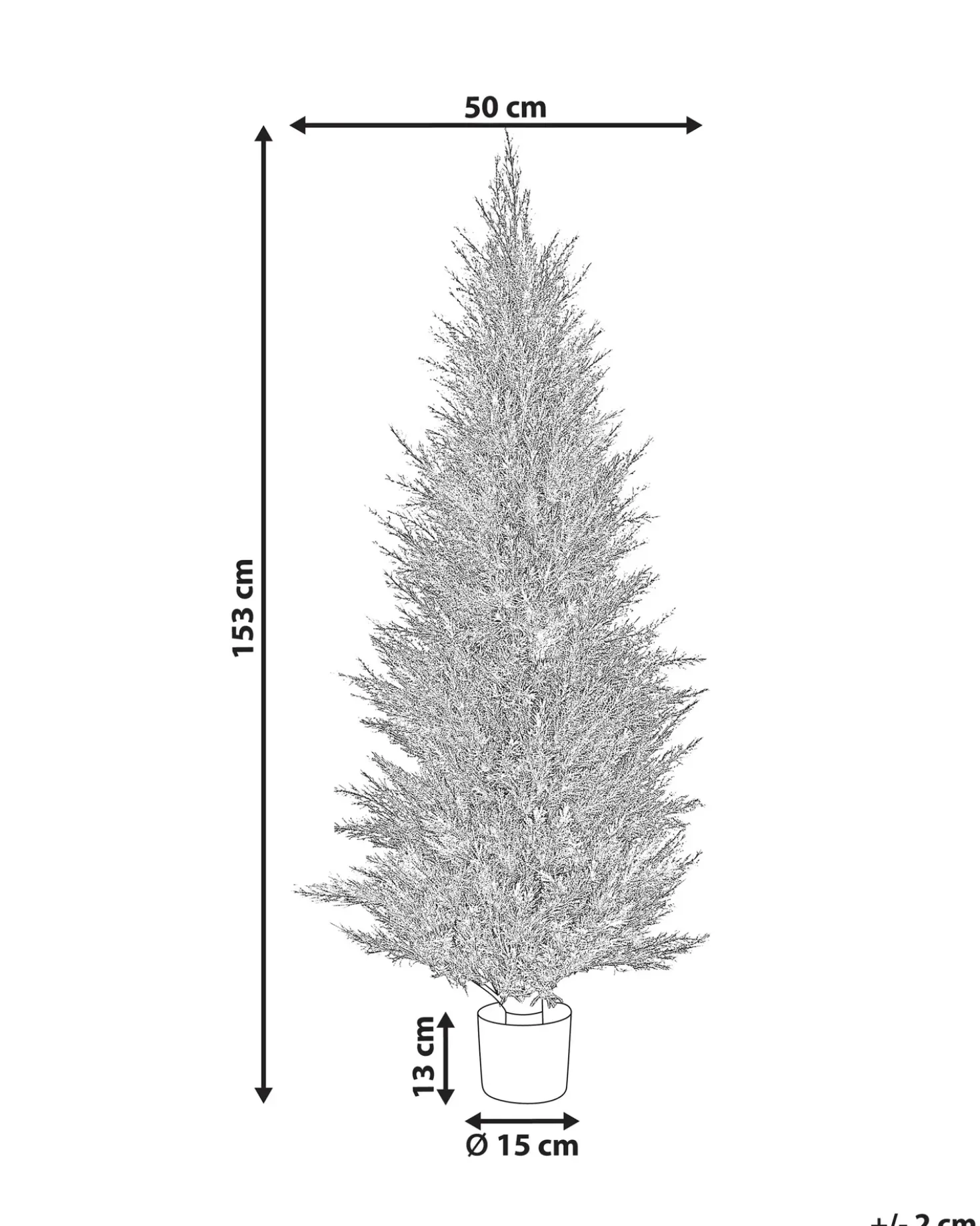Pianta artificiale CEDAR TREE 153 cm Verde