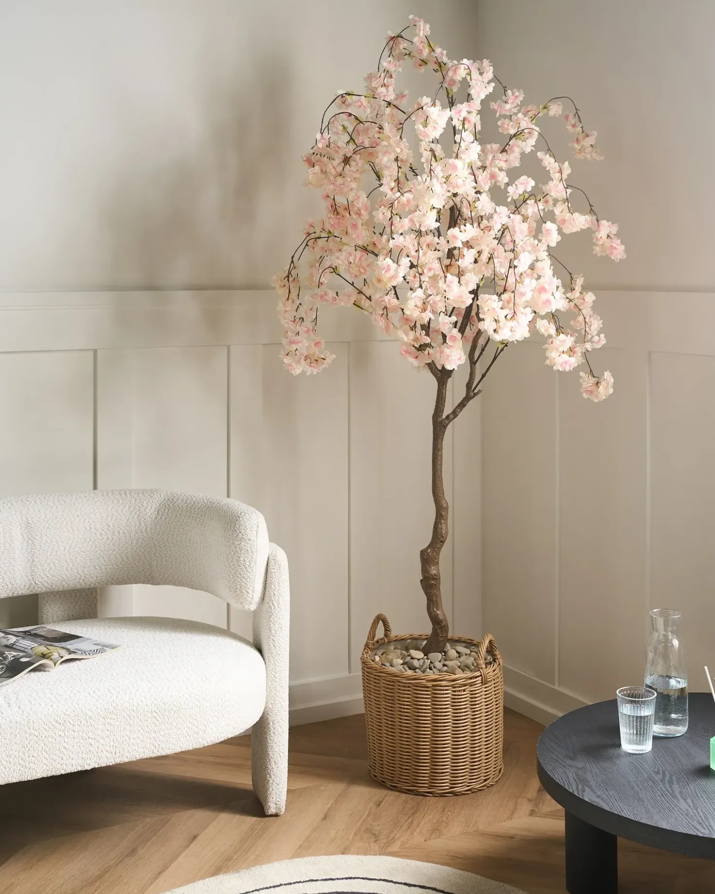 Pianta artificiale CHERRY TREE 190 cm Rosa