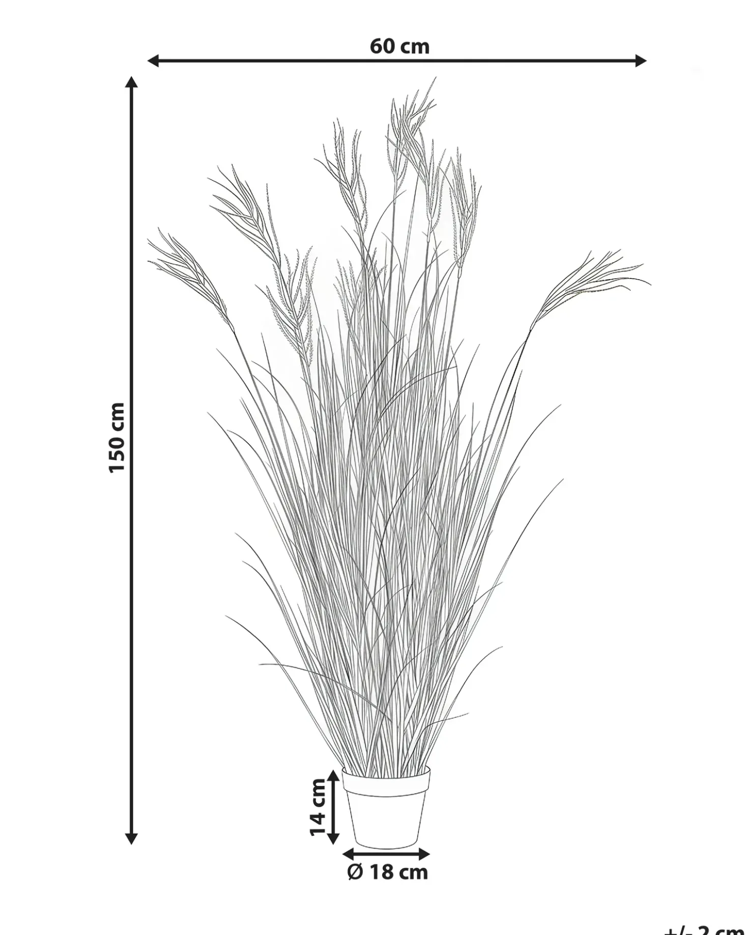 Pianta artificiale CLAW FLOWER 150 cm Verde