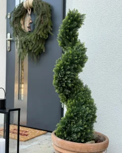 Pianta artificiale CYPRESS SPIRAL TREE 126 cm Verde