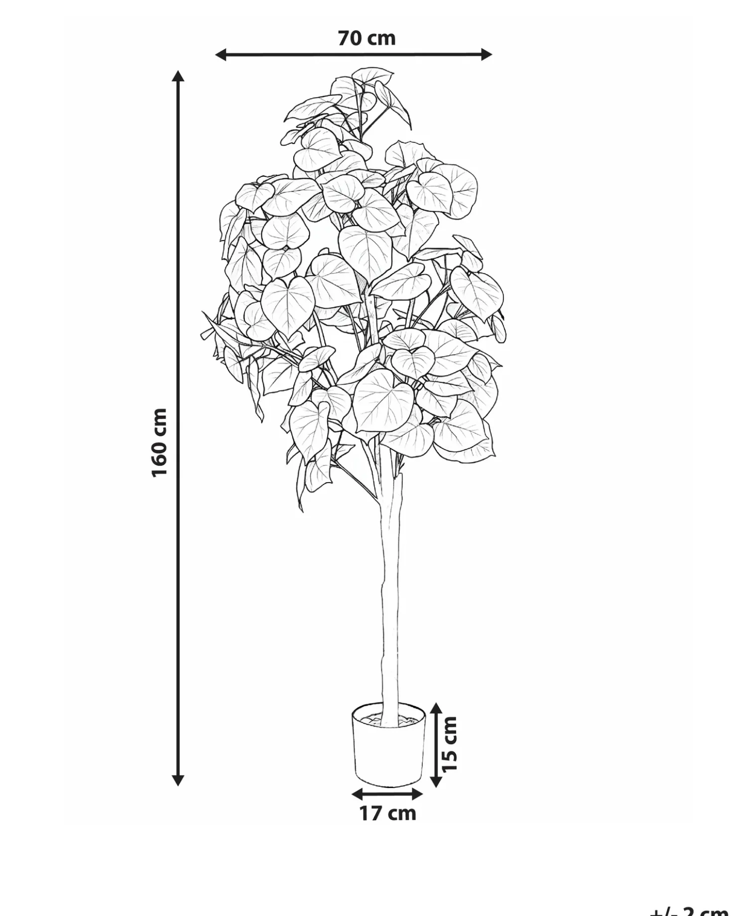Pianta artificiale FICUS TREE 160 cm Verde