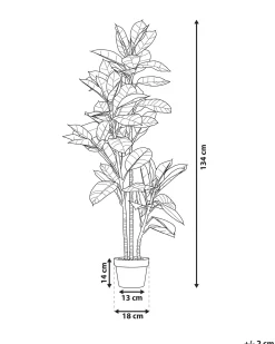 Pianta artificiale FICUS ELASTICA 134 cm Verde