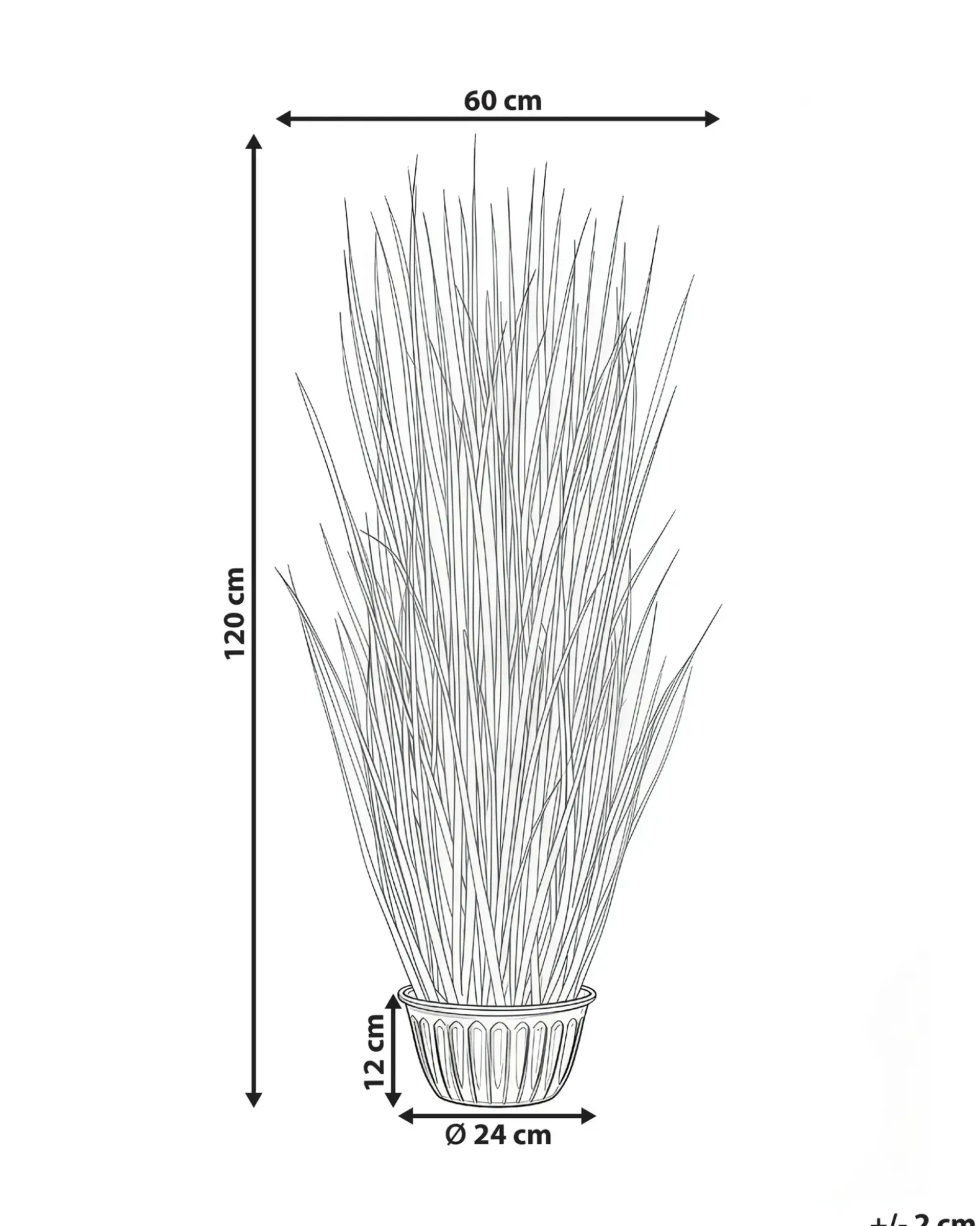 Pianta artificiale GRASS 120 cm Verde