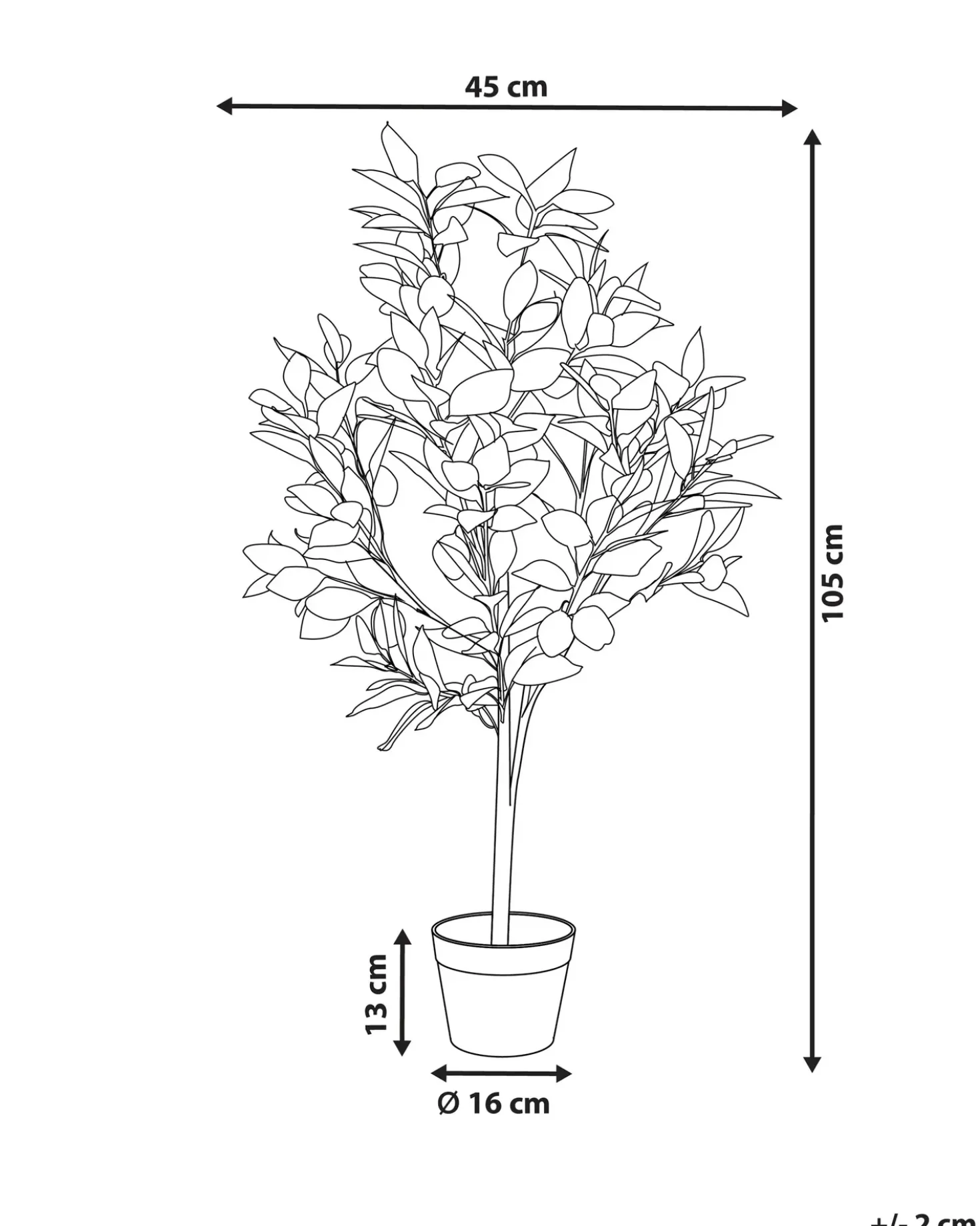 Pianta artificiale LEMON TREE 105 cm Verde