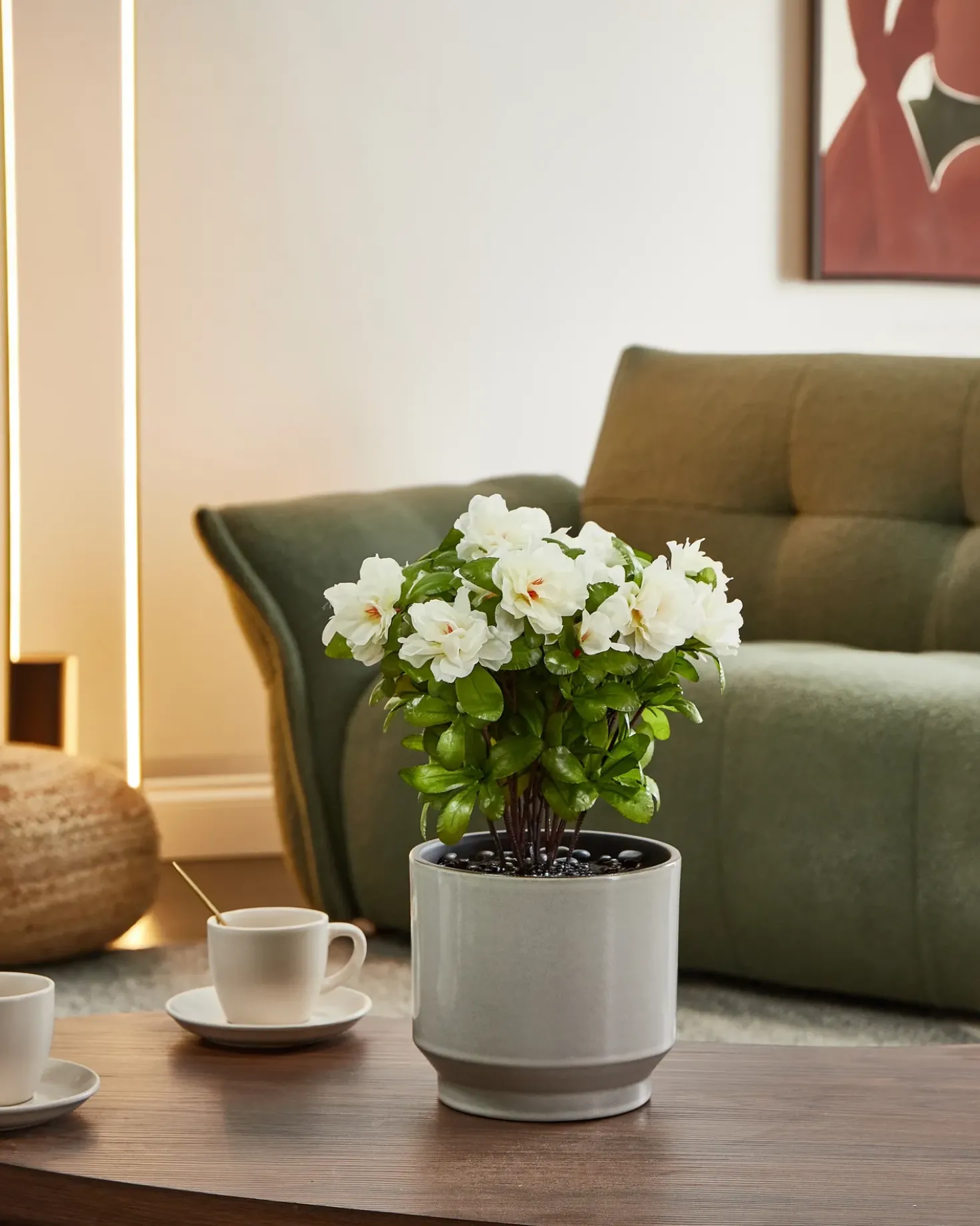Pianta artificiale NOVELLA 36 cm Bianco