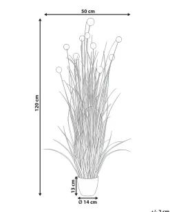 Pianta artificiale POMPOM GRASS 120 cm Verde