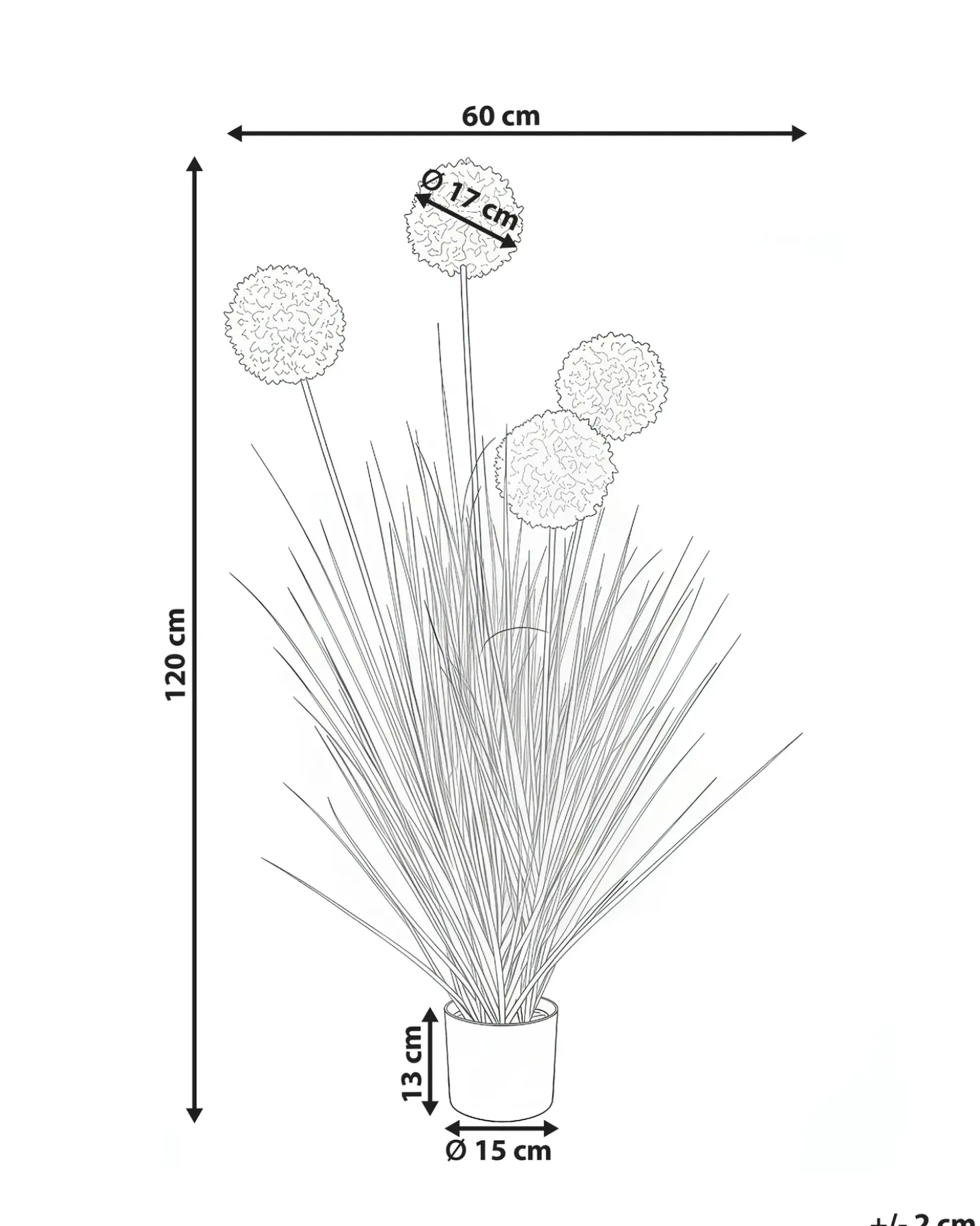 Pianta artificiale SNOWBALL BUSH 120 cm Bianco
