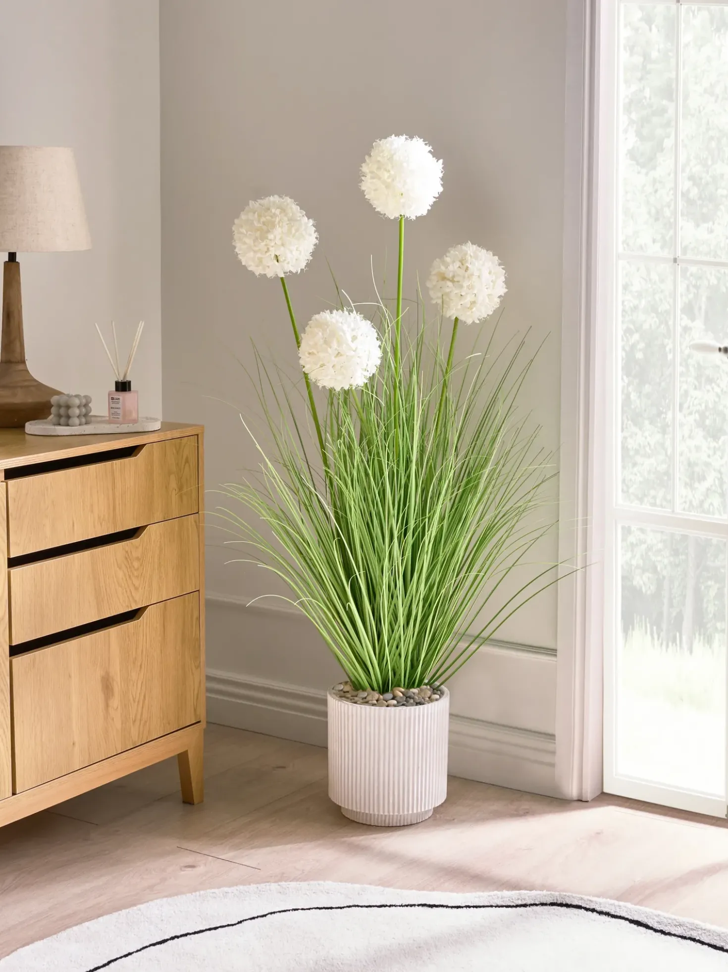 Pianta artificiale SNOWBALL BUSH 120 cm Bianco