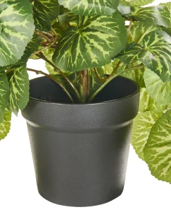 Pianta artificiale sospesa in vaso STRAWBERRY BEGONIA 37 cm Verde